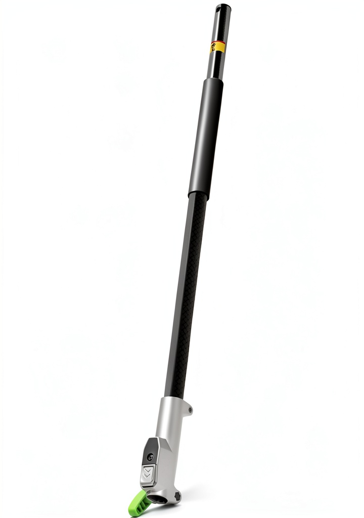 EGO Carbon Fiber Extension Pole attached to a multi-head system in a garden