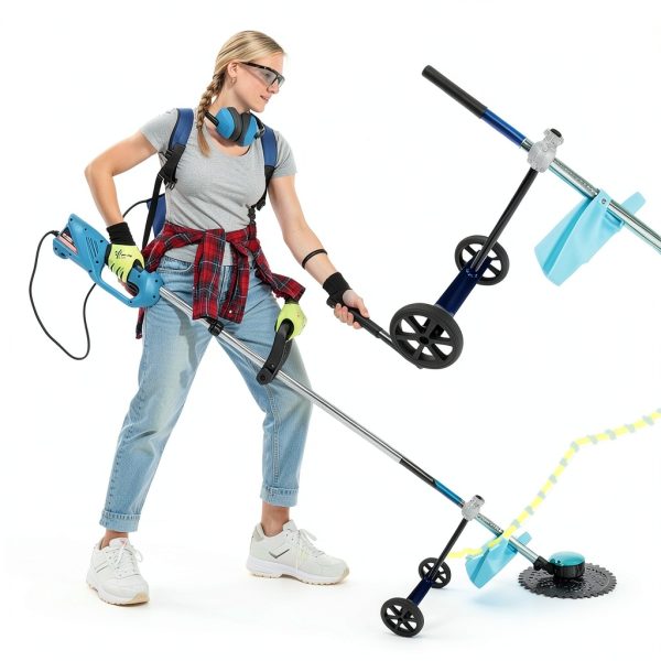 JOOPSAM String Trimmer Support Wheel Manual Black 13 Inch-1