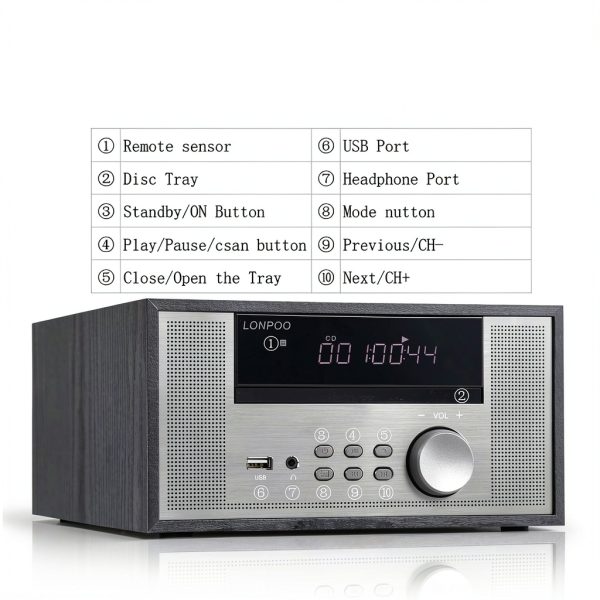 LONPOO LP-609A Stereo System Electronics-4