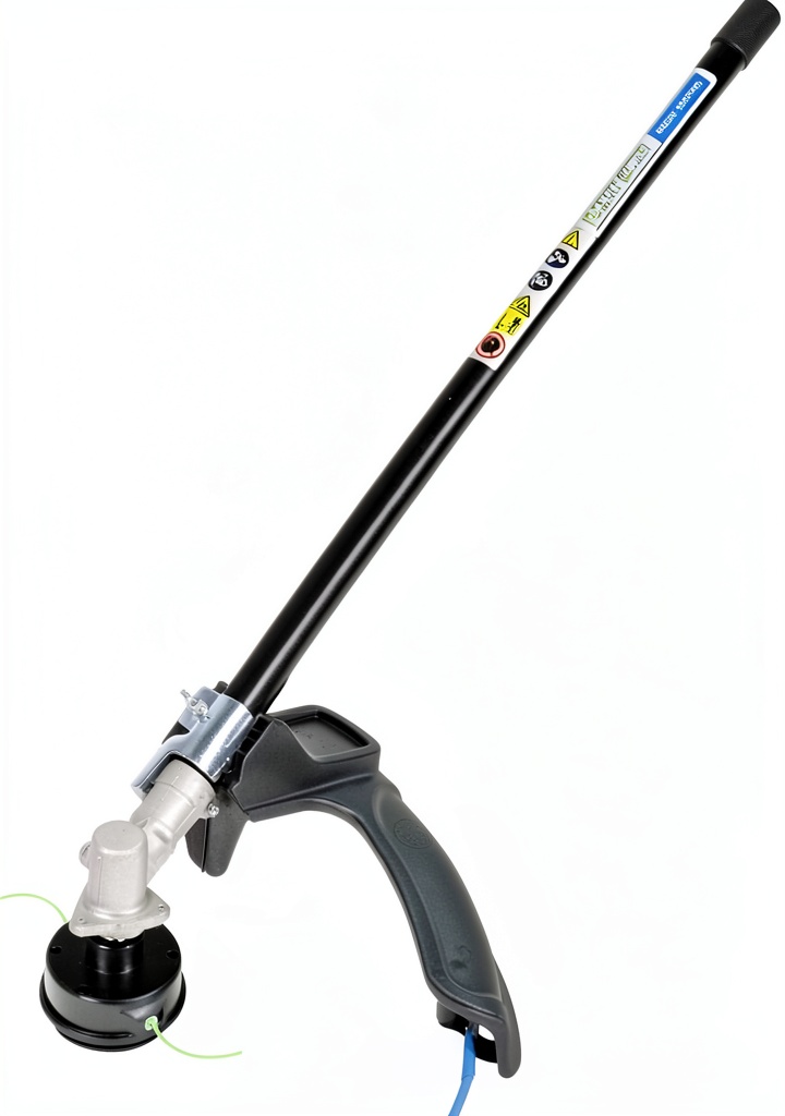 COPLAR string trimmer attachment in use on a grassy lawn