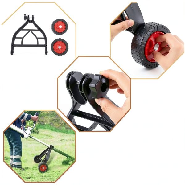 Sunisfa Mower Support Wheel Sturdy Metal Adjustable Design-3