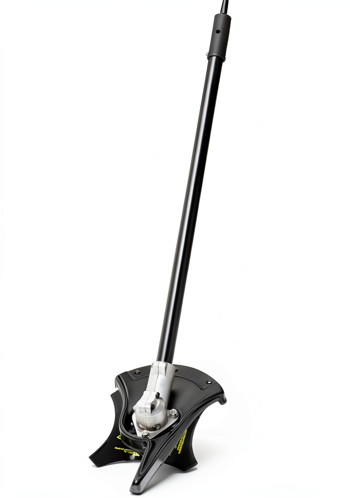 Trimmer Plus being used to trim around garden shrubs
