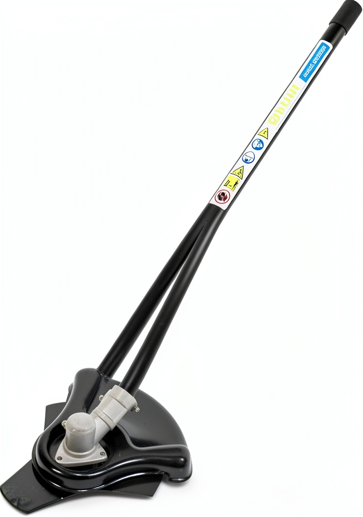 Coplar trimmer attachment in use on a suburban lawn
