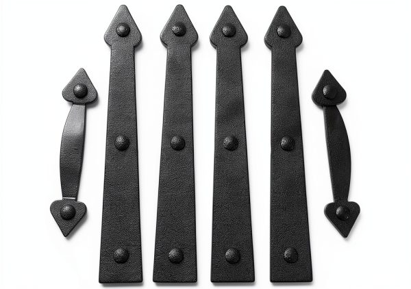 6Pcs Magnetic Garage Door Hardware Kit, Decorative Garage Door Hinge Handle, Used for Metal Door, Wooden Door and Other Hinges-4