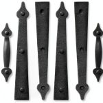 6Pcs Magnetic Garage Door Hardware Kit, Decorative Garage Door Hinge Handle, Used for Metal Door, Wooden Door and Other Hinges-0