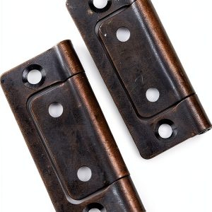Hinges GEBBEM 2" Iron Butt Hinge Set 135° Open Antique Copper with-0