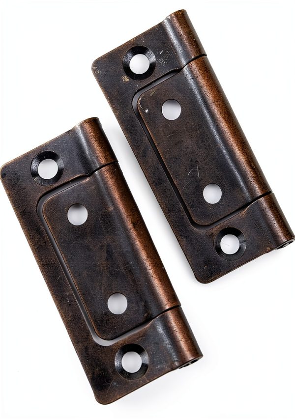 Hinges GEBBEM 2" Iron Butt Hinge Set 135° Open Antique Copper with-0