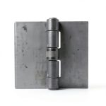 Hinge Outlet Weldable 4 Inch Square Butt Hinges Bright Steel 2 Pack-0