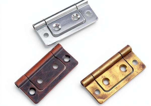Hinges GEBBEM 2" Iron Butt Hinge Set 135° Open Antique Copper with-1