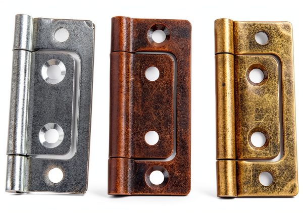 Hinges GEBBEM 2" Iron Butt Hinge Set 135° Open Antique Copper with-3