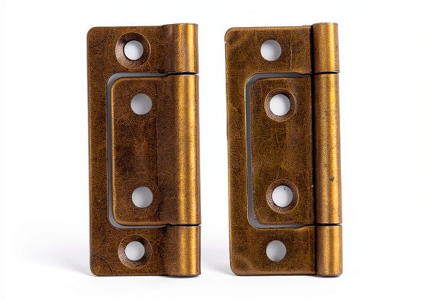 Hinges GEBBEM 2" Iron Butt Hinge Set 135° Open Antique Copper with-4