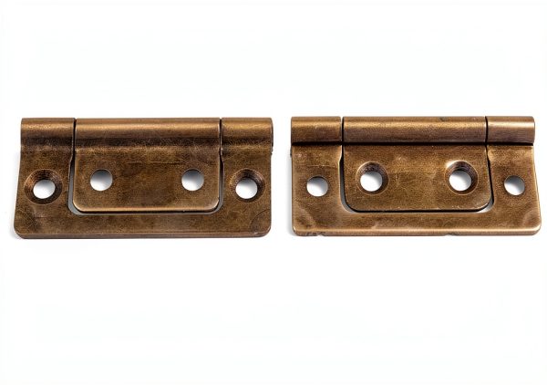 Hinges GEBBEM 2" Iron Butt Hinge Set 135° Open Antique Copper with-5