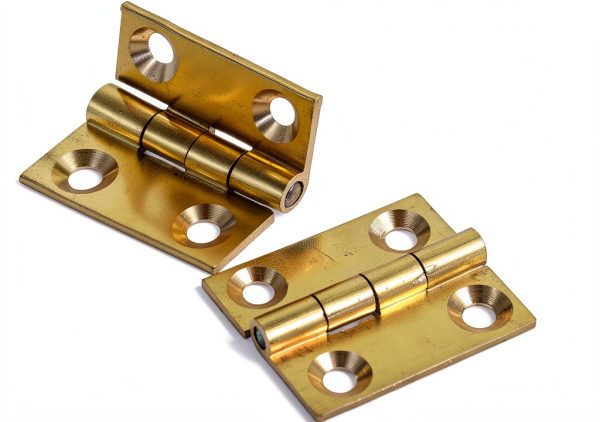 Pure Brass Mini Hinges 4Pcs Folding Butt Drawer Cabinets 1 Inch-1