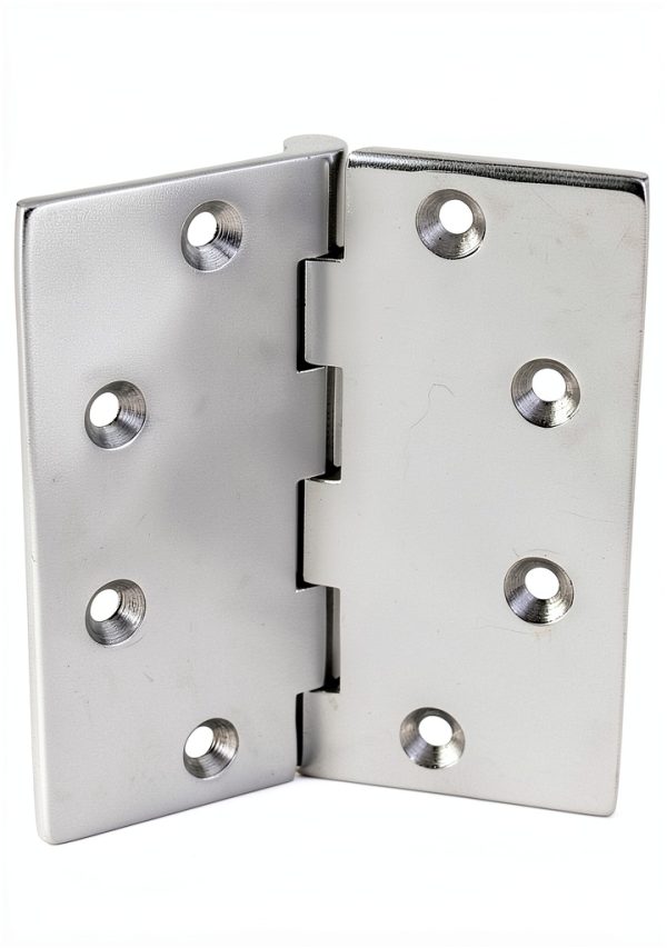 Stainless Flush Mount Butt Hinge by White Water 4" x 4" Polished-0