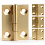 Small Hinges 10 Set Mini Brass Gold Butt Hinges by Thinp 1 Inch-0