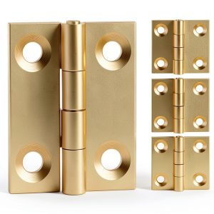 Small Hinges 10 Set Mini Brass Gold Butt Hinges by Thinp 1 Inch-0