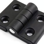 uxcell Reinforced Black Plastic Countersunk Hole Hinge 7.3mm Butt-0