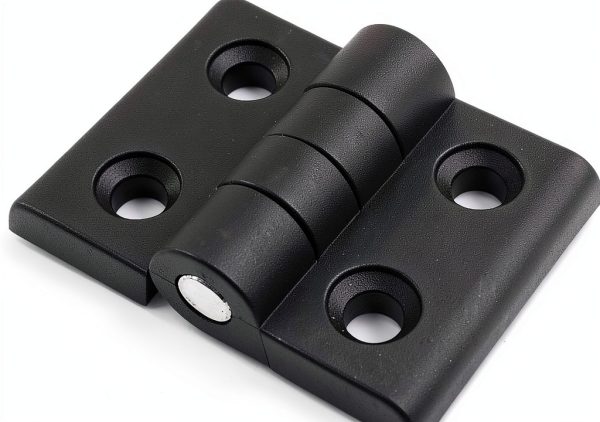 uxcell Reinforced Black Plastic Countersunk Hole Hinge 7.3mm Butt-0